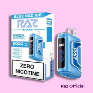 BLUE RAZZ ICE – RAZ TN9000 ZERO NICOTINE