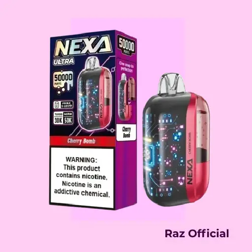 Nexa Ultra Cherry Bomb – 50k Puff Disposable Vape 1 Nexa Ultra Cherry Bomb – 50k Puff Disposable Vape