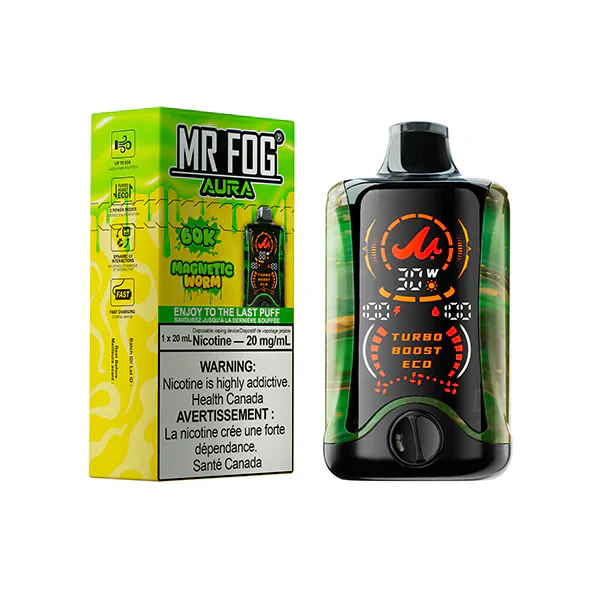 Magnetic Worm Mr Fog Aura 60,000 Disposable Vape - 20mL 2 Magnetic Worm Mr Fog Aura 60,000