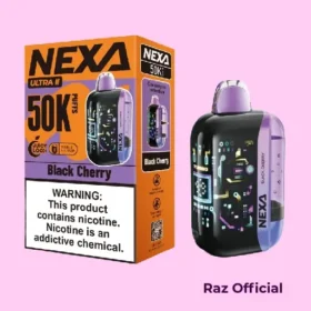 RAZ VAPE NEAR ME 8 Black Cherry Nexa Ultra II 50K Puffs Disposable Vape - 20mL