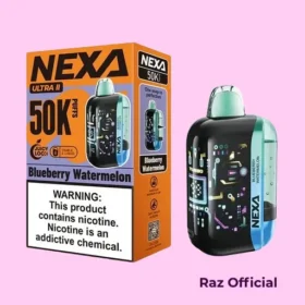 RAZ VAPE NEAR ME 10 Blueberry Watermelon Nexa Ultra II 50K Puffs Disposable Vape