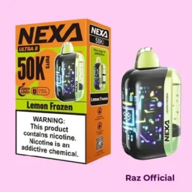 RAZ VAPE NEAR ME 7 Lemon Frozen Nexa Ultra II 50K Puffs Disposable Vape - 20mL