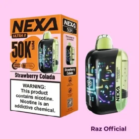 RAZ VAPE NEAR ME 6 Strawberry Colada Nexa Ultra II 50K Puffs Disposable Vape - 20mL