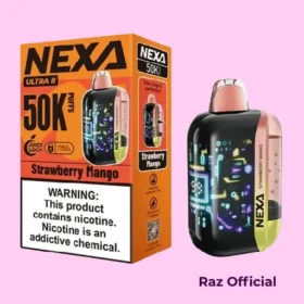 RAZ VAPE NEAR ME 4 Strawberry Mango Nexa Ultra II 50K Puffs Disposable Vape - 20mL