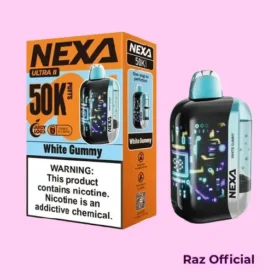 White gummy Nexa Ultra II 50K Puffs Disposable Vape - 20mL