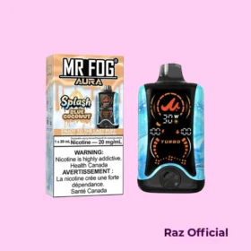 Blue Coconut Mr Fog Aura Splash 60,000 Puffs Disposable Vape