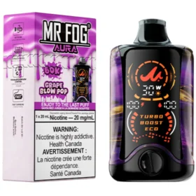 Grape Blow Pop Mr Fog Aura 60k Puffs Disposable Vape