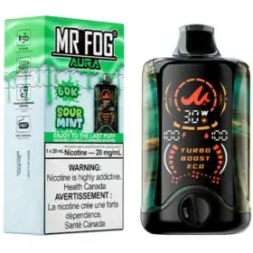 Sour Mint Mr Fog Aura 60k Puffs Disposable Vape