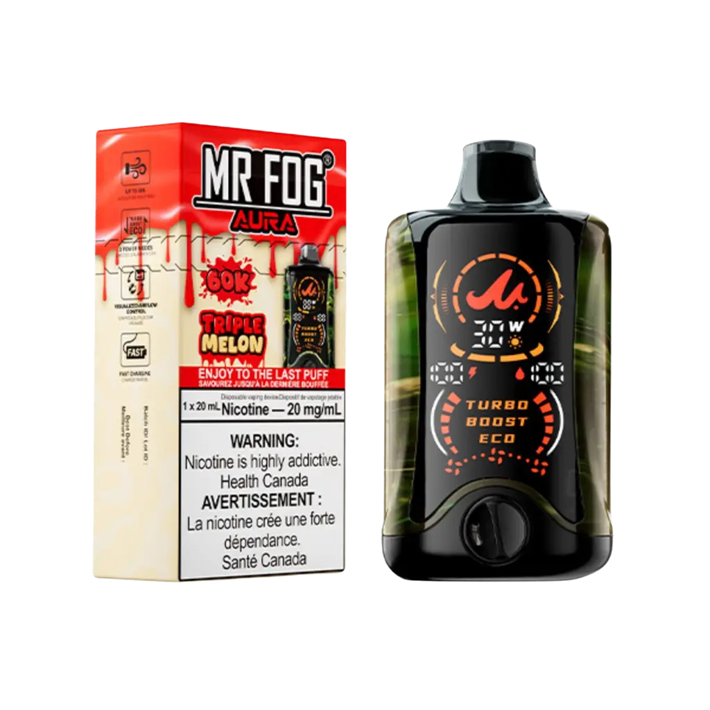 Triple Melon Mr Fog Aura 60K Puffs Disposable Vape 1 Triple Melon Mr Fog Aura 60K Puffs Disposable Vape