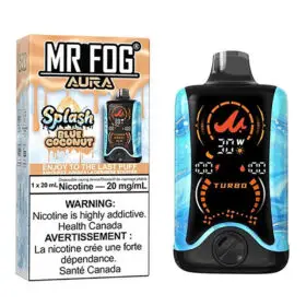 Blue Coconut-mr Fog Aura Splash 60,000 Puffs Disposable Vape