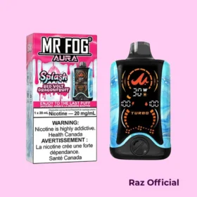 Red Volt Dragon Fruit Mr Fog Aura Splash 60,000 Puffs Disposable Vape