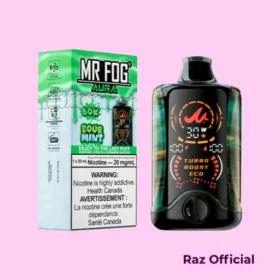 Sour Mint Mr Fog Aura 60k Puffs Disposable Vape