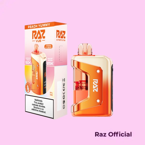 Peach Yummy Raz Vue 50K Vape Kit 1 Peach Yummy Raz Vue 50K Vape Kit