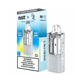 Clear Diamond Raz Ryl Vue 70K Puffs Disposable Pod